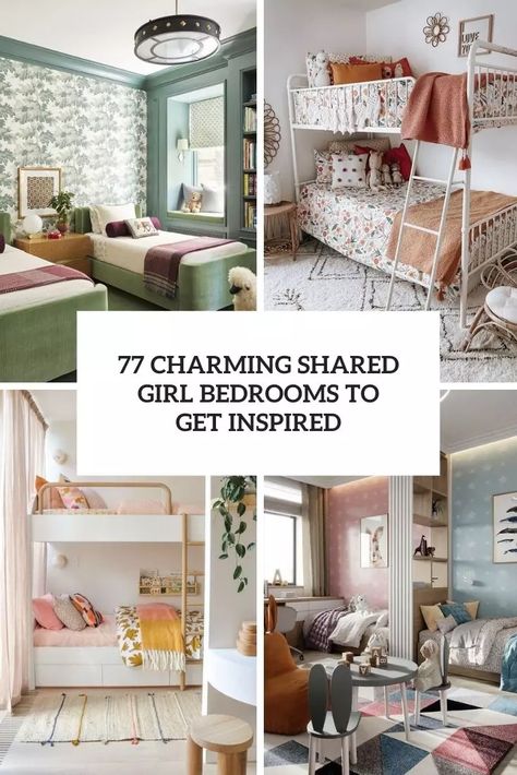 charming shared girl bedrooms to get inspired cover Shares Bedroom Sisters Small Spaces, Unisex Twin Bedroom, Sisters Bedroom Ideas Shared Rooms Bunkbed, Small Sisters Bedroom Ideas, Twin Beds Small Room Shared Bedrooms, 3 Sisters Bedroom Ideas, 3 Girl Bedroom Shared, Small Twins Bedroom Ideas, Bedroom For Sisters To Share