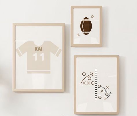 A perfect nursery or kids room decor for your football lover Football Theme Nursery, Football Nursery, Explorer Nursery, Perfect Nursery, Football Wall Art, Football Lover, Football Wall, Kids Room Wall Decor, Custom Football