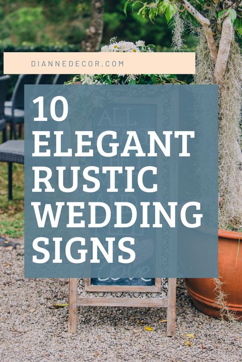 No country style wedding is complete without a few super charming rustic wedding signs.  Here are 10 beautiful examples of rustic wedding signs.  #weddingsigns #rusticwedding #rusticweddingsigns #weddingdecor Rustic Wood Wedding Signs, Farm Wedding Signs, Diy Signs For Wedding, Wedding Sign Sayings, Country Chic Wedding Decor, Rustic Wedding Signs Entrance, Diy Wedding Signs Wood, Cute Wedding Signs, Wedding Signage Ideas