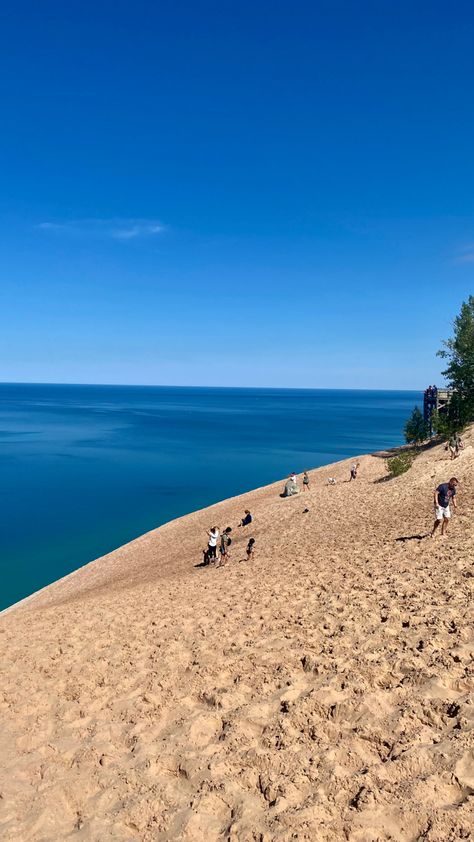 Michigan Dunes, Luddington Michigan, Up North Michigan, Summer Michigan, Michigan Lake, Lake Michigan Aesthetic, Northern Island, Chicago Summer, Michigan Summer