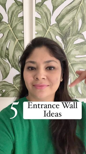 Sonika Khurana Sethi on Instagram: "5 Entrance wall ideas! . . . . . . #entrancewalls #walldecor #wallinspiration #wallmurals #interiordesign #luxuryinteriors #designtips #homesweethome #coloraza" Entrance Hallway Design, Main Entrance Door Wall Design, Wall Decor For Entrance, Entrance Room Design, Main Entry Design, Wall Entrance Decor Ideas, Entrance Walls, Enterence Foyer Design, Home Passage Wall Design