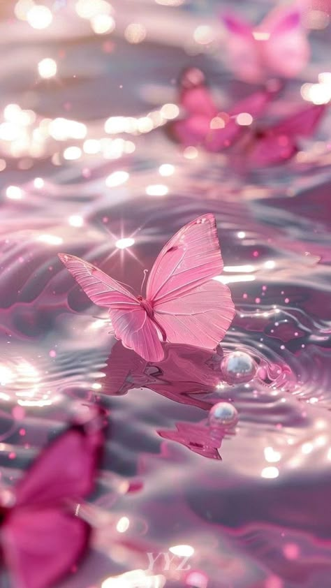 Light Pink Aesthetic Background, Pink Water Aesthetic, Light Pink Wallpaper Aesthetic, Light Pink Aesthetic Wallpaper, Pink Butterfly Wallpaper, Cute Images For Wallpaper, Jelly Wallpaper, Glittery Wallpaper, Pink Wallpaper Backgrounds