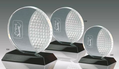 Golf Trophy Ideas, Golf Awards, Tennis Trophy, Golf Trophy, Golf Trophies, Crystal Trophy, Trophy Collection, Acrylic Trophy, Award Ideas