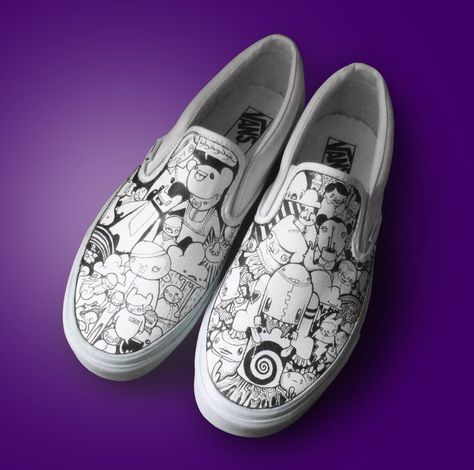 B Vans Custom White Vans, Painted White Vans, Doodle Shoes, Sharpie Shoes, Custom Vans Shoes, Painted Shoes Diy, Custom Painted Shoes, Custom Shoes Diy, Diy Sneakers