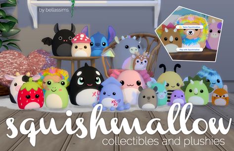 Squishmallow collectibles and plushies! | Bellassims on Patreon Los Sims 4 Mods, Furniture Cc, Sims Clothes, Muebles Sims 4 Cc, Sims 4 Anime, Sims Packs, The Sims 4 Pc, Sims 4 Bedroom, Sims 4 Clutter