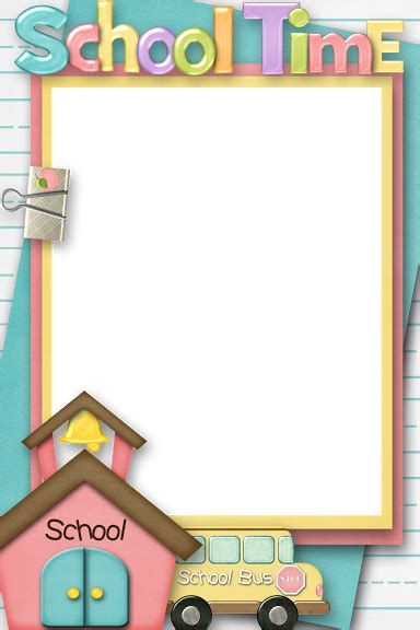 School Drawings, School Photo Frames, School Picture Frames, School Border, Scrapbook Frame, Back To School Pictures, Colorful Borders Design, School Frame, School Images