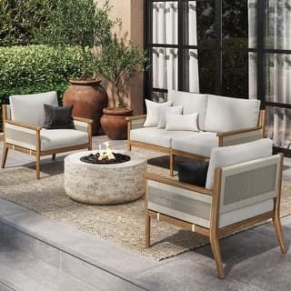 Bed Bath & Beyond | The Best Deals Online: Furniture, Bedding, Rugs, Kitchen Essentials & More Nathan James, 3 Piece Sofa, Outdoor Patio Set, Sofa Seating, Patio Loveseat, Outdoor Loveseat, Outdoor Patio Furniture Sets, Pinterest Group, Wood Patio