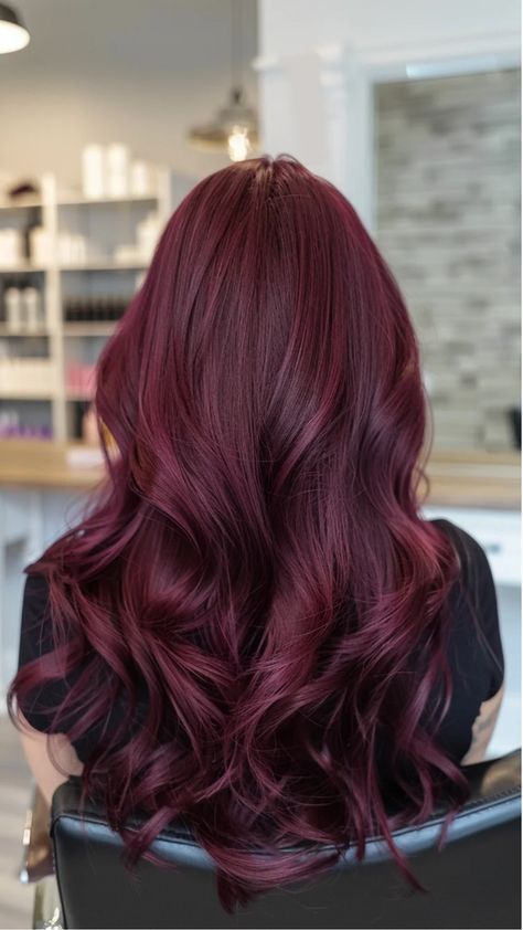 Cherry Wine Red Hair, Dark Wine Red Hair, Red Hair Burgundy, Dark Burgundy Hair Color, Hair Color Cherry Coke, Wine Red Hair Color, Deep Burgundy Hair, Deep Red Hair Color, Pelo Color Vino