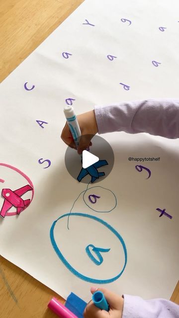 Fynn Sor | Happy Tot Shelf on Instagram: "Transform letter learning into an adventure with our A is for Airplane Tracking activity! ✈️ Watch as your little one guides the airplane, honing fundamental early learning skills like letter recognition, visual tracking, and pre-writing. The large surface promotes gross motor skills and coordination. 
🔠 Perfect for ages 2 to 4. 
❤️ Looking for more fun learning activities to engage your little ones at home? Join us in The Happy Learners’ Club! As a member, you’ll unlock a world of fun learning resources sent to you every month. 
⭐️ Want in on the joyful learning adventure? Drop a cheerful ‘join THLC’ below, and I’ll send over the details! Let’s make learning a joy for your kids and a breeze for you! 

#learningisfun #handsonlearning #toddleractiv Outdoor Letter Activities For Preschool, Letter A Games For Preschool, Activities For Alphabet Letters, Alphabet Activity For Kids, Alphabet Activities For Kindergarten, Toddler Alphabet Activities, Letter Activities For Toddlers, Letter Games For Preschool, Letter A Activities For Toddlers