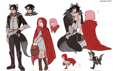 ✦ on X: "Wolf!Wrio & lil red riding hood!Char 😄 (it's messy i know) #wriolotte https://t.co/yIbKiYaqXd" / X Lil Red Riding Hood, Red Riding Hood Wolf, Red Riding Hood Art, Wolf Girl, Anime Wolf, Fairytale Art, Cute Couple Art, Red Hood, Little Red Riding Hood