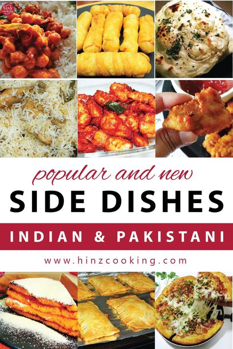 indian side dishes Indian Side Dishes, Recipes With Naan Bread, Dinner Party Recipes, Pakistani Food, Just Bake, Main Menu, Fusion Food, Family Dinner Recipes, Main Course Recipes