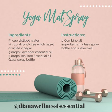 How To Clean Your Yoga Mat, How To Clean Yoga Mat Diy, Clean Yoga Mat Diy, Yoga Mat Cleaner Essential Oils, Yoga Mat Essential Oil Spray, Homemade Yoga Mat Cleaner, Yoga Mat Spray Diy, Yoga Mat Spray Essential Oils, How To Clean Yoga Mat