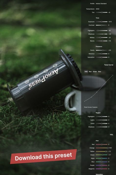 Aeropress Coffee, Photo Drop, Lens Aperture, Photography Settings, Lightroom Presets Tutorial, Phone Photo Editing, Lr Preset, Sony A7, Lightroom Filters