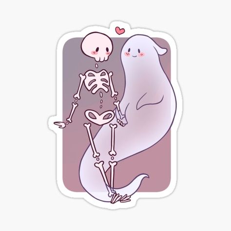 "spooky date" Sticker for Sale by JosieO | Redbubble Creepy Stickers, Creepy Pumpkin, Skeleton Sticker, Spooky Stickers, Cute Skeleton, Food Illustration Art, Halloween Drawings, Face Stickers, Baby Art