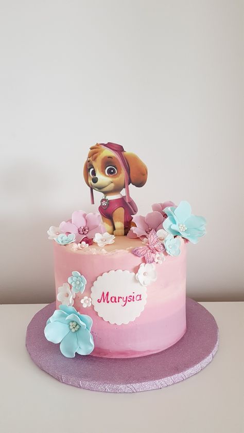 Torte Paw Patrol, Sky Birthday Cake, Paw Patrol Sky Cake, Paw Patrol Cakes, Paw Patrol Torte, Skye Paw Patrol Cake, Sky Paw Patrol, Toddler Birthday Cakes, Twin Birthday Cakes