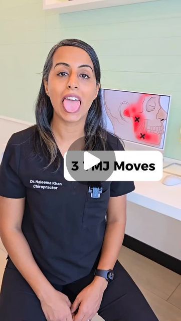 Haleema Khan on Instagram: "Struggling with jaw tension, headaches, or even neck pain? It could be your TMJ (temporomandibular joint) causing all that discomfort! 😬 The TMJ is one of the most overworked joints in the body, and just like any other, it needs proper mobility and massage to stay healthy.

Mobilizing and massaging your TMJ can relieve jaw pain, reduce stress, improve posture, and even help with chronic headaches.

Ready to take control of your TMJ health?

Try the above moves to mobilize and massage your TMJ effectively!

👇 Comment ‘TMJ’ if you want to learn more about exercises for this joint!

#tmj #tmd #TMJdisorder #jawpain #HeadacheRelief  #PostureCorrection #NeckPain  #ChronicPain #dentist
#dentistry" Jaw Exercises Tmj, Jaw Massage, Tmj Exercises, Tmj Massage, Joints In The Body, Tmj Headache, Chronic Headaches, Tmj Relief, Jaw Exercises