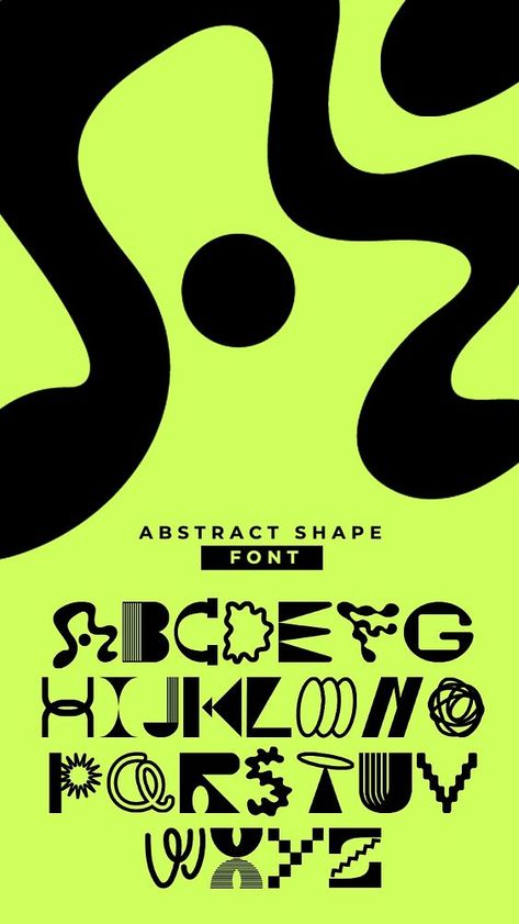 Abstract Font, Pinterest Banner, Magic Font, Experimental Typography, Font Ideas, Font Alphabet, Abstract Shape, Font Setting, Backgrounds Wallpapers