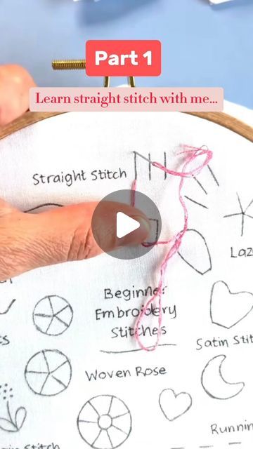 Satin Stitch, Straight Stitch, Straight Stitch Embroidery, Satin Stitch Embroidery, Diy Hand Embroidery, Stitch Sampler, Diy Embroidery Designs, Modern Embroidery, Embroidery For Beginners