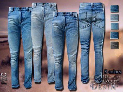 The Sims 4 Jeans, Sims Finds, Male Jeans, Mods Sims 4, Sims 4 Men Clothing, Sims 4 Male Clothes, Sims Clothes, Sims 4 Cc Shoes, Free Sims 4