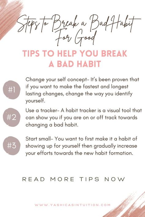 Steps to Break a Bad Habit For Good | Steps to change your habits- This article will teach you how to break a habit. Learn about an example of a habit, what a habit is, how to change a habit, tips to change a habit, how long to change a habit, how habits are formed, and more. Click through for the full article plus other free resources. Steps to Break a Bad Habit For Good | Steps to change your habits #habits #mindset #selfconfidence #morningroutine Change Your Habits, Break A Habit, Nose Picking, Constant Headaches, Acid Reflux Diet, Habit Formation, Tarot Tips, Estrogen Dominance, Break Bad Habits