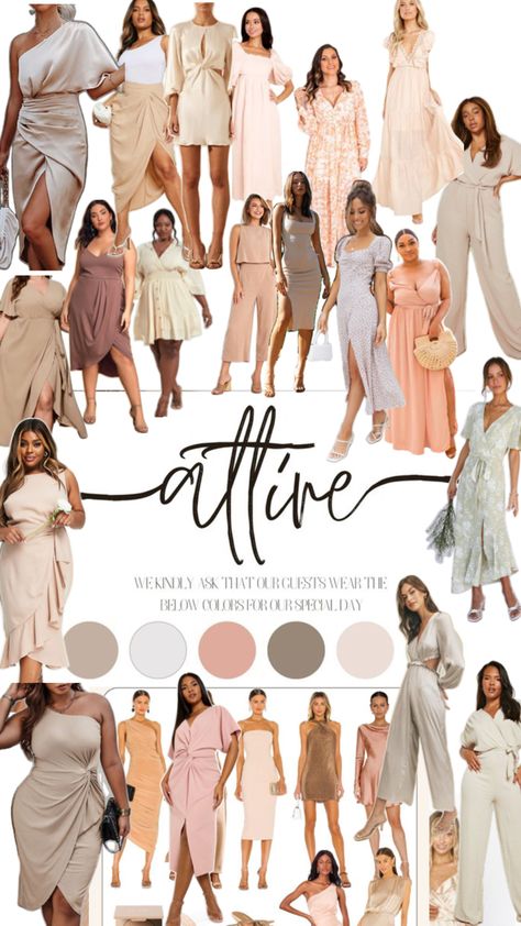 Neutral Wedding Attire, Wedding Guest Guide, Semi Formal Dress Code, Semi Formal Wedding Attire, Formal Wedding Guest Attire, Lace Dress Classy, Formal Wedding Attire, Neutral Dress, Neutral Wedding Guest Dresses