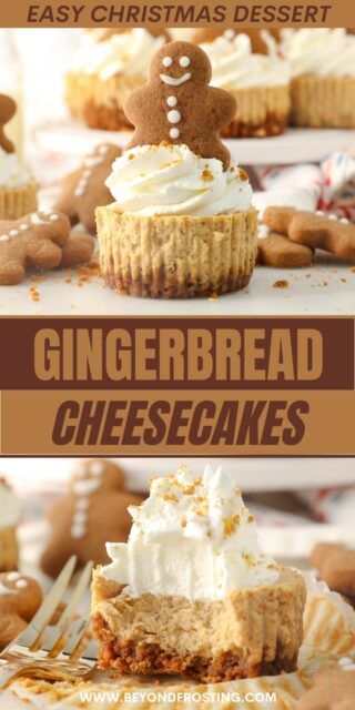 Gf Cheesecake Bites, Christmas Cheesecake Mini, Thanksgiving Cheesecake Bites, Gingerbread Mini Cheesecakes, Gingerbread Cheesecake Cups, Gingerbread No Bake Cheesecake, Gingerbread Cheesecake Bars, Mini Gingerbread Cheesecakes, Gingerbread Cheesecake Bites