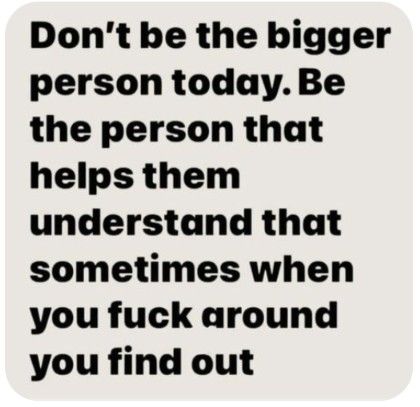 Being The Bigger Person, Being Petty, Actions Have Consequences, Bigger Person, What Do You Mean, Work Humor, Sarcastic Quotes, Bones Funny, Great Quotes