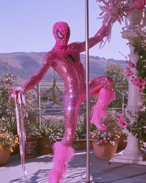 Pink Spiderman, Arte Monster High, Random Pictures, Cute Memes, Pole Dancing, Festival Outfit, Pink Aesthetic, Reaction Pictures, Gotham