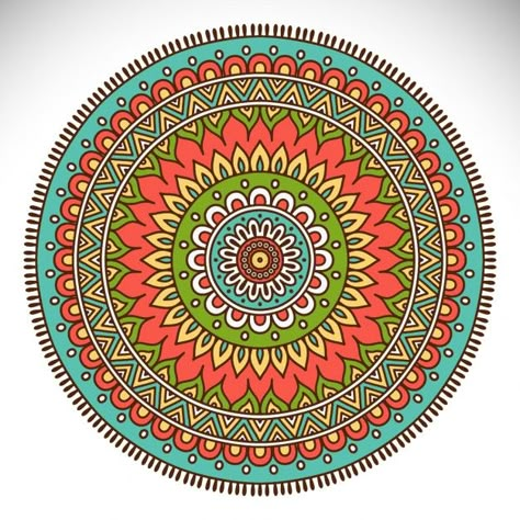 Mandala Colors Ideas, Color Mandala Art, Mandala With Color, Colorful Mandala Drawing Easy, Colorful Mandala Drawing, Color Mandala, Colorful Mandala Art, Mandala Painting Easy, Mandala Art Colorful Patterns