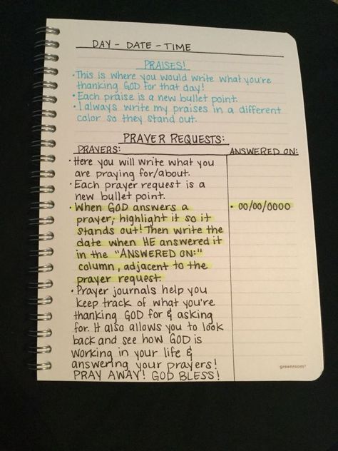 How I write in my prayer journal!  Prayer journals are great to keep a record of all that you have to be thankful for and all the prayers that God has answered. The key to a prayer journal is writing down all that you ask for and then being sure to go back when God has answered that prayer and writing that down! Use these journals in times of doubt and trial to remind you of how faithful and good God is! Studie Hacks, Prayer Closet, Scripture Reading, Prayer Times, Bible Study Notes, Spend Money, Prayer Board, Life Quotes Love, Prayer Room