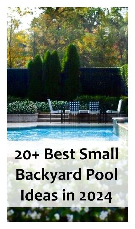 🌟 You won’t believe these 20+ stunning small pool ideas that make your Dream Backyard Pool a reality! 🏡 From chic Backyard Pool Landscaping to dreamy Pools Backyard Inground designs, these are perfect for creating your own oasis. Whether you’re dreaming of Dream Pools or an Inground Pool With Pool House 🏊, these New Pool Ideas will elevate your outdoor space! 🌿 Dive into the best Backyard Pool Design that feels like it's straight out of your Dream House Rooms. Perfect for Courtyard Gardens Design lovers, these pools blend beautifully with nature 🌺—the ultimate Backyard Inspiration! ✨ Dreamy Pools, Swimming Pools Backyard Inground, Small Pool Houses, Small Pools Backyard, Small Backyard Pool Ideas, Chic Backyard, Pool Makeover, Small Backyard Pool, Backyard Pool Ideas