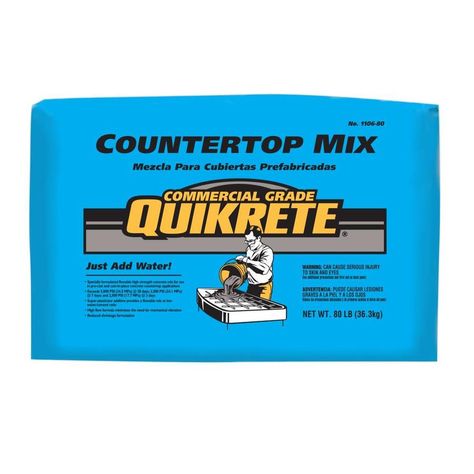 QUIKRETE Countertop 80-lb High Strength Concrete Mix Countertop Overlay, Countertop Concrete, Homemade Modern, Mix Concrete, Concrete Vases, Pipe Shelves, Concrete Cement, Concrete Projects, Countertop Materials