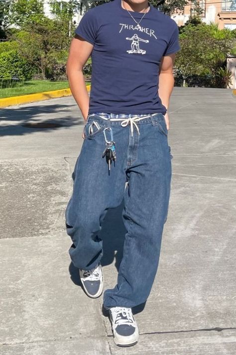 Brat Birthday, Downtown Boy, Grant Aesthetic, Baggy Jeans Outfit, Jeans Outfit Men, Street Style Outfits Men, Street Fashion Men Streetwear, Guys Clothing Styles, Mens Outfit Inspiration