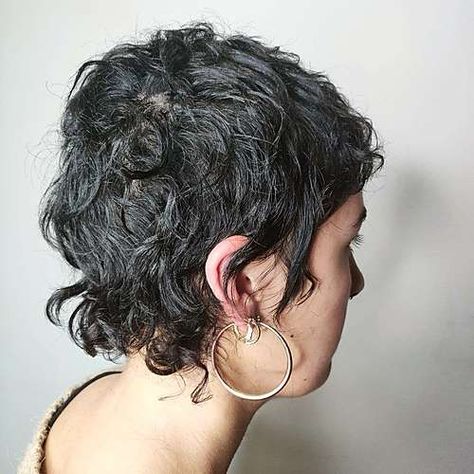 Alexandra_short_curly_shag_mullet_best_s Creative Haircuts, Pixie Mullet, Short Permed Hair, Organic Hair Color, French Bob, Shaggy Short Hair, Hair Specialist, Edgy Short Hair, Haircut Inspiration