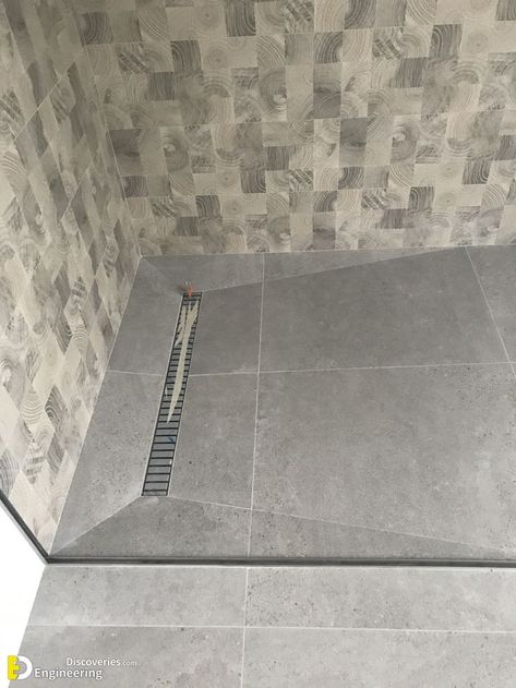 Modern Bathroom Floor Drain Design Ideas - Engineering Discoveries Modern Bathroom Floor Drain Design Ideas Wet Bathroom Ideas, Bathroom Layout Plans, Laundry Room Tile, Bathroom Plans, Bathroom Floor Plans, Small Bathroom Makeover, Bathroom Shower Tile, Bathroom Design Decor, Bathroom Remodel Shower