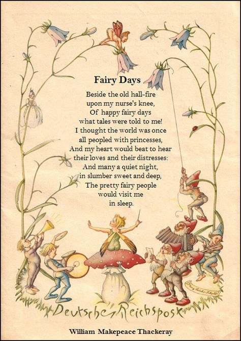 'Fairy Days' Fairy Illustration Aesthetic, Fairy Information, Nursery Rhyme Illustrations, Fairy Rules, How To Be A Fairy, Fairy Quotes Aesthetic, Fairy Language, Vintage Fairy Illustrations, Vintage Fairytale Art