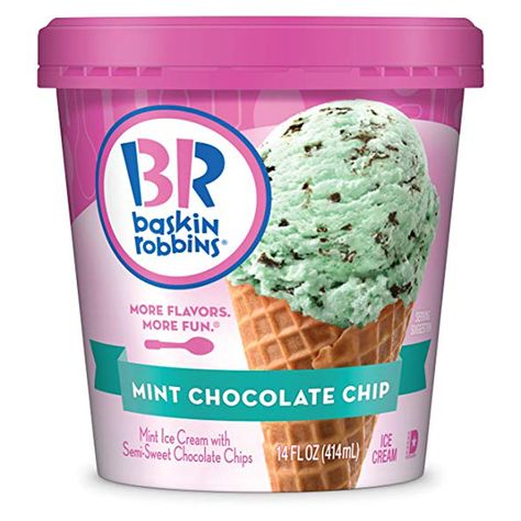 Br Ice Cream, Baskin Robbins Ice Cream, Mint Chocolate Ice Cream, Oreo Stuffed Chocolate Chip Cookies, Mint Chip Ice Cream, Mint Chocolate Chip Ice Cream, Ice Cream Brands, Mint Ice Cream, Mint Chocolate Chip