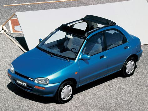 Mazda 121 Canvas Top (DB) '1991–96 Mazda 121, Car Evolution, Mazda Cars, French Cars, Future Cars, Mitsubishi Motors, Cars 2, Compact Cars, Top Cars