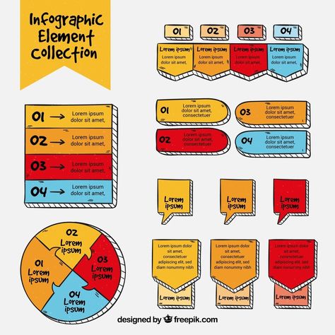 Free Vector | Hand drawn infographic elements Infographic Elements, Graphic Design Infographic, Design Infographic, Vector Hand, Infographic Design, Graphic Resources, Hand Drawn, Vector Free, How To Draw Hands