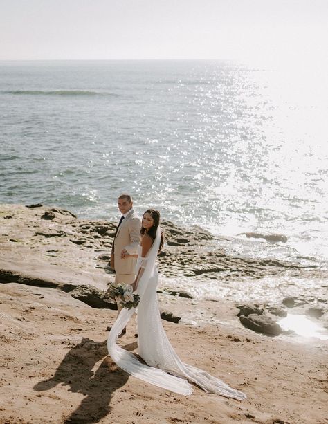 San Diego southern California elopement small wedding intimate inspiration Laguna Beach Malibu sunset cliffs unique landscape beautiful locations to elope bride to be ideas beach Amalfi Italy Portugal Spain Ibiza Mallorca Grace Love Lace Paloma Dress Gown Coronado Sardinia Sicily Island Cabo Elopement, Bride To Be Ideas, Malibu Elopement, Spain Ibiza, Bridal Intimates, California Beach Wedding, Malibu Sunset, San Diego Elopement, Paloma Dress