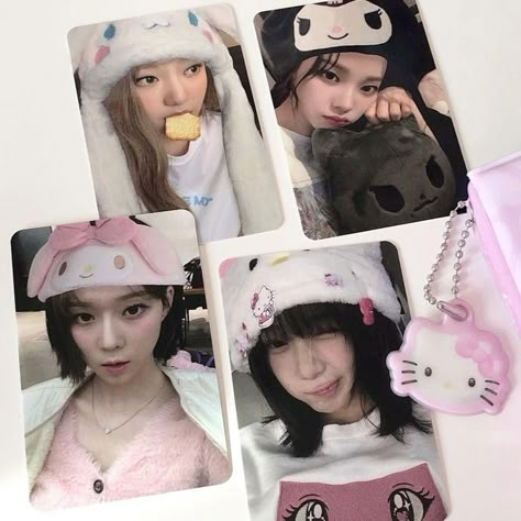 K Pop Photocards Collection, Kpop Photocards Aesthetic, Sanrio Photocard, Pink Kpop Icons, Aespa Photocards, Photocard Aesthetic, Photocard Deco, Photocards Kpop, Photocard Template