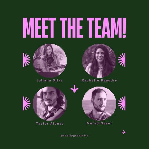 Free Canva Template Meet The Team Design Layout Instagram, Meet The Team Graphic, Meet The Team Post, Meet The Team Instagram Post, Team Instagram Post, Canva Creator, Graphic Design Style, Graphic Shapes Design, Graphic Shapes