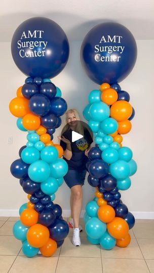 Column Ideas, Balloons Galore, Miami Party, Balloon Tower, Corporate Event Design, Surgery Center, Christmas Balloons, Corporate Party, Balloon Columns