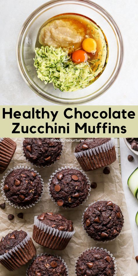 Chocolate Zucchini Muffins Easy, Healthy Muffins Zucchini, Zucchini Muffins With Greek Yogurt, Hidden Veggie Breakfast Muffins, Chocolate Zucchini Mini Muffins, Healthy Snacks Recipes On The Go, Chocolate Zucchini Carrot Muffins, Healthy Zucchini Muffins Applesauce, Chocolate Veggie Muffins For Kids