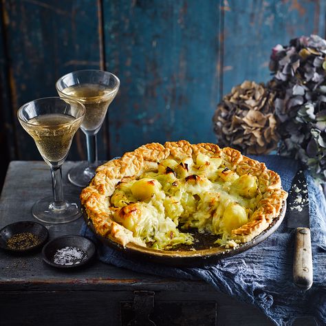 Vegetarian Pie Recipes, Homity Pie, Vegetarian Pie, Nigel Slater, Savory Tart, British Food, Good Housekeeping, Pie Recipe, Main Meals