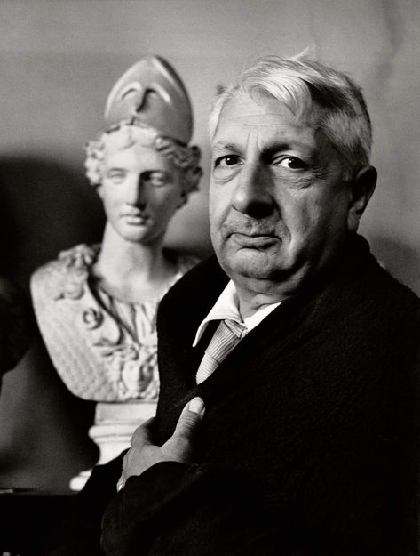 Giorgio de Chirico, Rome, 1951 ©Herbert List Giorgio De Chirico, Herbert List, Lazio Italy, Magic Realism, St Moritz, Cat Pose, Italian Painters, Silver Print, Photography 101