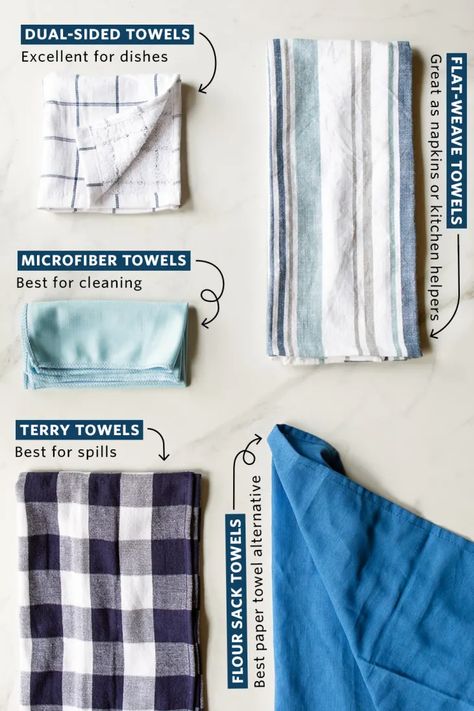 Types of Dish Towels: A Guide to 5 Kitchen Towels | Apartment Therapy Kitchen Towel Organization, Dish Towel Storage, Kitchen Towels Storage, Mom Kitchen, Kitchen Chores, Washing Windows, Fluffy Towels, Clean Your Car, Kitchen Dish Towel