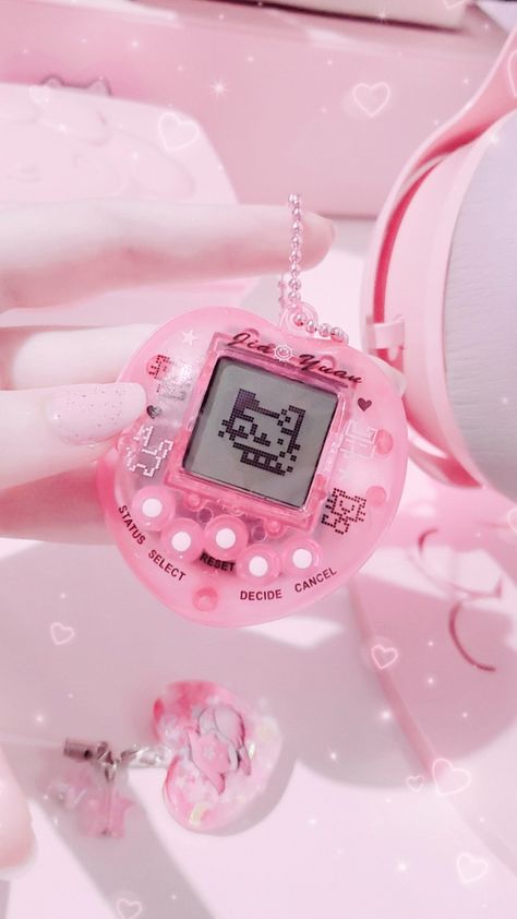 Cute Tamagotchi, Kawaii Tamagotchi, Giga Pet, Images Hello Kitty, Japan Kawaii, Paper Toys Template, Pink Panda, Kawaii Sanrio, Pink Aura