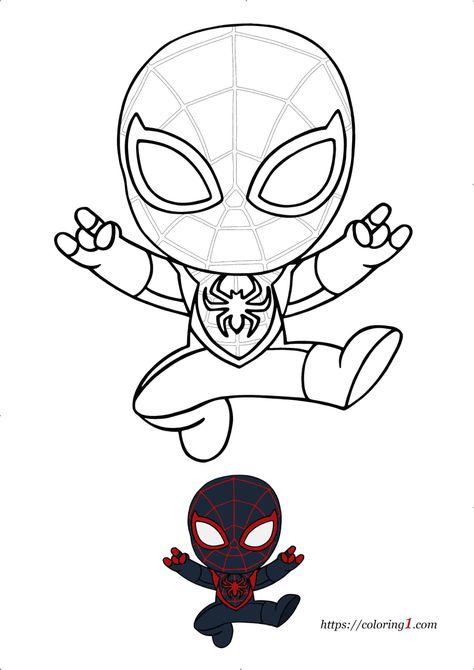 Miles Morales Coloring Pages, Spiderman Coloring Pages, Lucas The Spider, Spiderman Images, Lego Spiderman, Baby Spiderman, Free Printable Coloring Sheets, Spiderman Coloring, Spiderman Cartoon