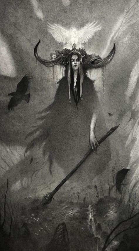 BoredPanda The Morrigan, Irish Mythology, Celtic Gods, Quoth The Raven, Celtic Goddess, Celtic Mythology, Sacred Feminine, Triple Goddess, Graphite Drawings